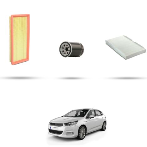 Kit tagliando 3 filtri compatibile con Citroen C4 II 1.2 Puretech 81kw dal 2014 (1/4)