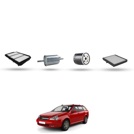 Kit tagliando 4 filtri compatibile con Chevrolet Lacetti 1.6 16V 80KW dal 2004 al 2013 (1/5)