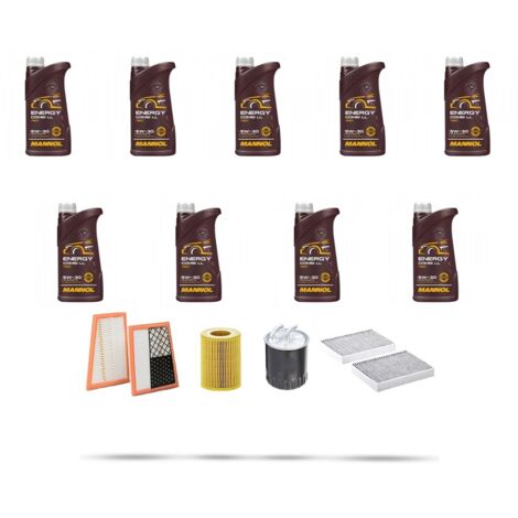 Kit tagliando 4 FILTRI e 9L OLIO compatibile con Mercedes Classe R (W251) 280 CDI 140kw Dal 2006 al 2009 (1/5)
