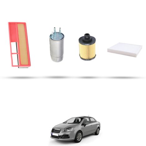 Kit tagliando 4 filtri compatibile con Fiat Linea (110) 1.3 Multijet 16V 66kw dal 2007 (1/5)
