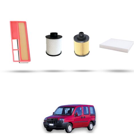 Kit tagliando 4 filtri compatibile con Fiat Doblo 1.3 Jtd Multijet 16v 62kw dal 2005 (1/5)