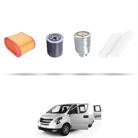 Kit tagliando 4 filtri compatibile con Hyundai H1 Starex 2.5 TD 59kw dal 1997 (1/5)