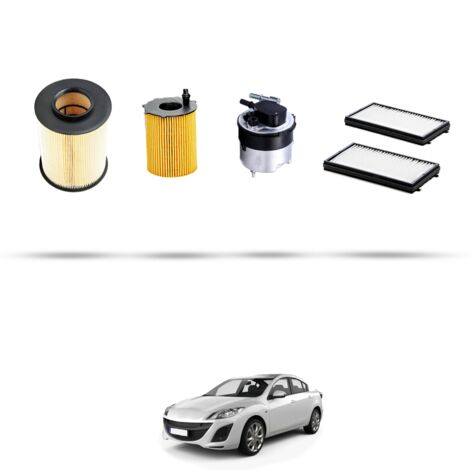 Kit tagliando 4 filtri compatibile con Mazda 3 (BL) 1.6 CD 80kw dal 2008 (1/5)