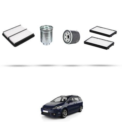 Kit tagliando 4 filtri compatibile con Mazda 5 (CR) 2.0 CD 105kw 2005 al 2010 (1/5)