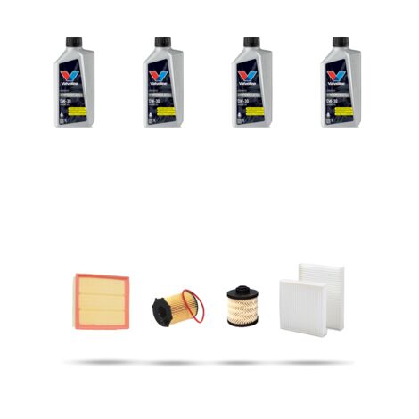 Kit tagliando 4 FILTRI e 4L OLIO compatibile con Ds3 1.6 BlueHdi 73kw dal 2014 (1/4)