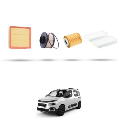 Kit tagliando 4 filtri compatibile con Citroen Berlingo III 1.5 BlueHDI 75kw dal 2018