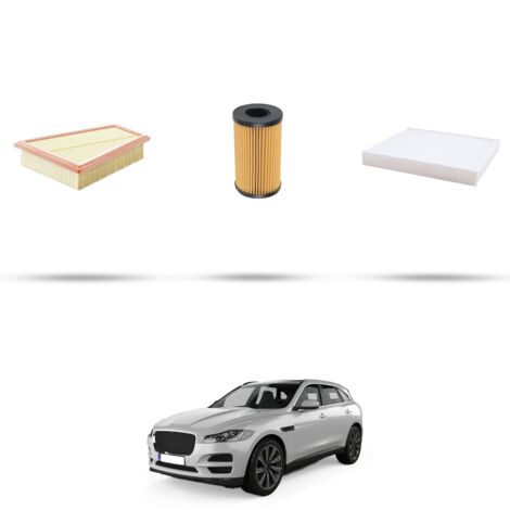 Kit tagliando 3 filtri compatibile con Jaguar F-Pace (X761) 2.0 P400e 297kw dal 2020 (1/4)