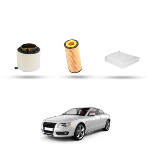 Kit Tagliando 3 filtri compatibile con Audi A5 (8T3,8F7,8TA) 3.2 FSI 195kw dal 2007 (1/4)