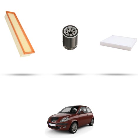 Kit tagliando 3 filtri compatibile con Lancia Ypsilon 1.4 57kw dal 2006 al 2011 (1/4)