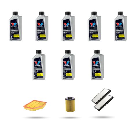 Kit tagliando 3 FILTRI e 8L OLIO compatibile con Bmw serie 5 (E60/E61) 540i 225kw dal 2005 al 2010 (1/4)