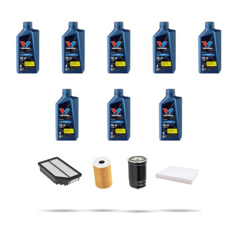Kit tagliando 4 FILTRI e 8L OLIO compatibile con Hyundai Ix35 2.0 crdi 100kw dal 2010 (1/5)