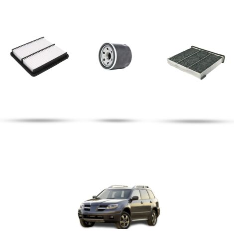 Kit tagliando 3 filtri compatibile con Mitsubishi Outlander I (CUW) 2.4 16V 118kw dal 2003 (1/4)