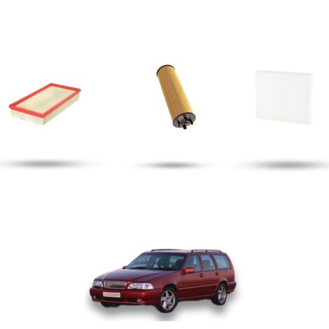 Kit tagliando 3 filtri compatibile con Volvo V70 2.4 R AWD 195Kw dal 97 al 2000 (1/4)
