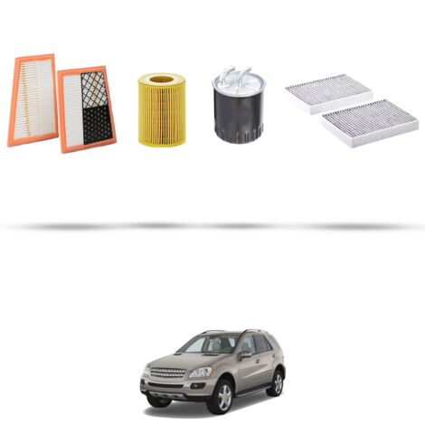Kit tagliando 4 filtri compatibile con Mercedes Classe M (W164) 320 cdi 155kw Dal 2005 al 2011 (1/5)
