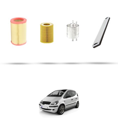 Kit tagliando 4 filtri compatibile con Mercedes A (W168) 140 60kw dal 1997 (1/5)