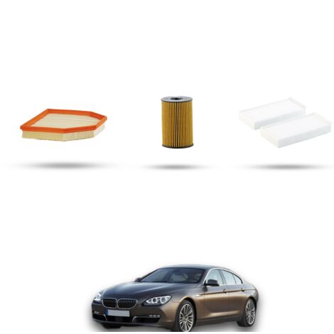 Kit tagliando 3 filtri compatibile con Bmw serie 6 (F12, F13) M6 412kw dal 2012 (1/4)