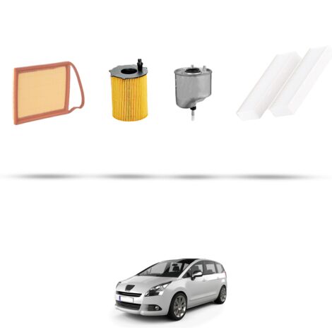 Kit tagliando 4 filtri compatibile con Peugeot 5008 1.6 HDI 84kw dal 2013 (1/5)