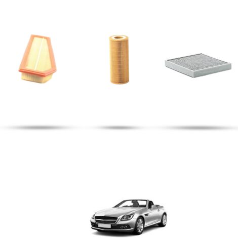 Kit tagliando 3 filtri compatibile con Mercedes Slk (R172) 200 CGI 135kw Dal 2011 al 2015