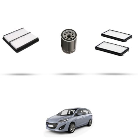 Kit tagliando 3 filtri compatibile con Mazda 5 (CW) 2.0 MZR 106kw dal 2011 (1/4)