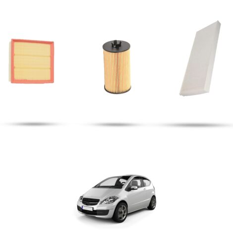 Kit tagliando 3 filtri compatibile con Mercedes Classe A (w169) A160 70kw Dal 2009 al 2012 (1/4)