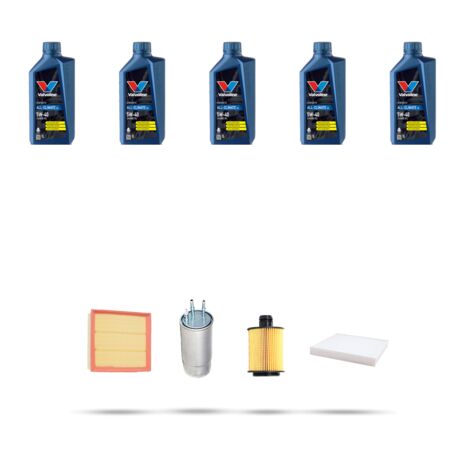 Kit tagliando 4 FILTRI e 5L OLIO compatibile con Fiat Linea (110) 1.6 M-Jet 77kw dal 2009 (1/5)