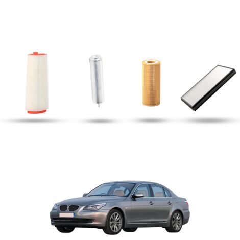 Kit tagliando 4 filtri compatibile con Bmw serie 5 (E60/E61) 525d 130kw dal 2004 al 2007 (1/5)