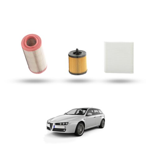 Kit Tagliando 3 filtri compatibile con Alfa Romeo 159 (939) 1.9 jts 16v 118kw dal 2005 al 2008 (1/4)
