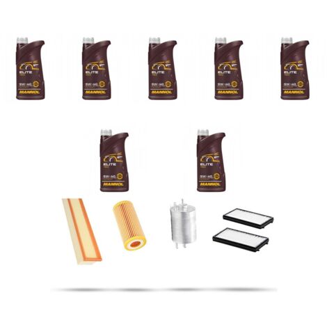 Kit tagliando 4 FILTRI e 7L OLIO compatibile con Mercedes Classe C (W203,C203,S203) C180 95kw Dal 2000 al 2002 (1/5)