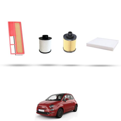 Kit tagliando 4 filtri compatibile con Fiat 500 1.3 JTD 55kw dal 2007 (1/5)