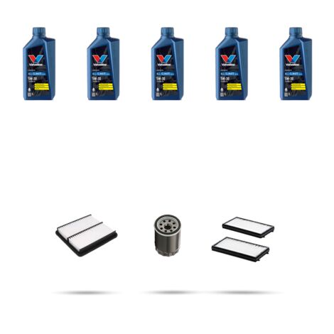 Kit tagliando 3 FILTRI e 5L OLIO compatibile con Mazda 5 (CR) 2.0 107kw 2005 al 2010 (1/5)