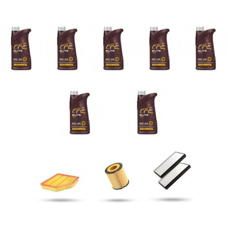 Kit tagliando 3 FILTRI e 7L OLIO compatibile con Bmw serie 5 (E60/E61) 530i 200kw dal 2007 al 2010 (1/4)