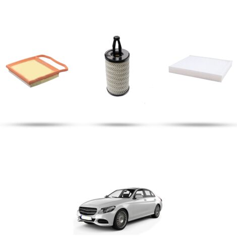 Kit tagliando 3 filtri compatibile con Mercedes Classe C (W205,S205,C205) 400 245kw Dal 2014 (1/4)