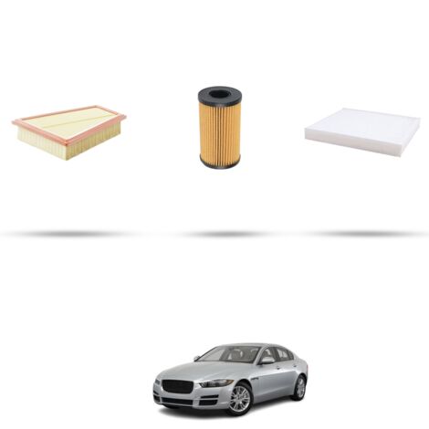 Kit tagliando 3 filtri compatibile con Jaguar XE (x760) 2.0 147kw dal 2015