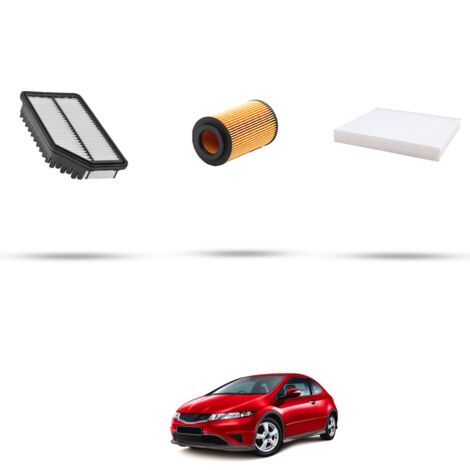 Kit tagliando 3 filtri compatibile con Honda Civic VIII 2.2 103kw dal 2006 (1/4)
