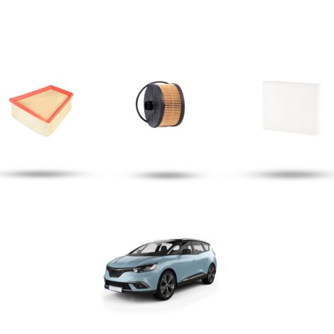 Kit tagliando 3 filtri compatibile con Renault Scenic IV / Grand Scenic 1.3 Tce 85kw Dal 2018 (1/4)