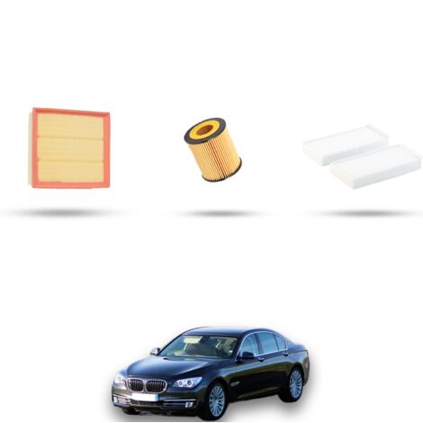 Kit tagliando 3 filtri compatibile con Bmw serie 7 (F01, F02) 740i 235kw dal 2012 (1/4)