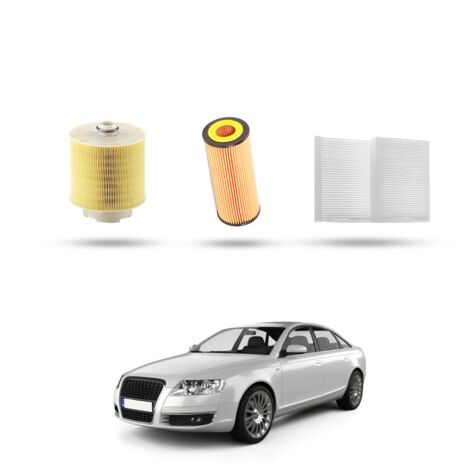 Kit Tagliando 3 filtri compatibile con Audi A6 II (C6) 3.2 FSI v6 188kw dal 2004 al 2011 (1/4)