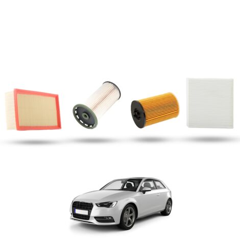 Kit Tagliando 4 filtri compatibile con Audi A3 (8V1,8VK) 2.0 TDI 135kw dal 2012 al 2017