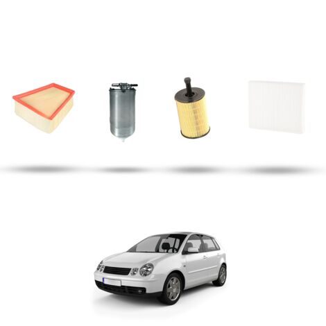 Kit tagliando 4 filtri compatibile con Vw POLO IV (9N) 1.9 SDI 47kw Dal 2002 al 2009 (1/5)