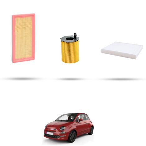 Kit tagliando 3 filtri compatibile con Fiat 500 0.9 TwinAir 77kw dal 2013 (1/4)