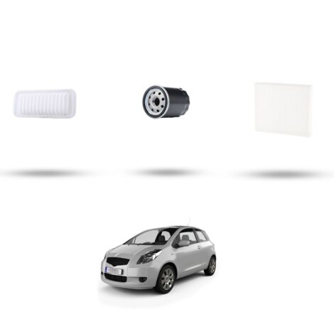 Kit tagliando 3 filtri compatibile con Toyota Yaris II (XP9) 1.3 16v 64kw Dal 2006 al 2011 (1/4)
