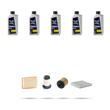 Kit tagliando 4 FILTRI e 5L OLIO compatibile con Fiat Tipo II 1.6 MultiJet 84kw dal 2015 (1/5)