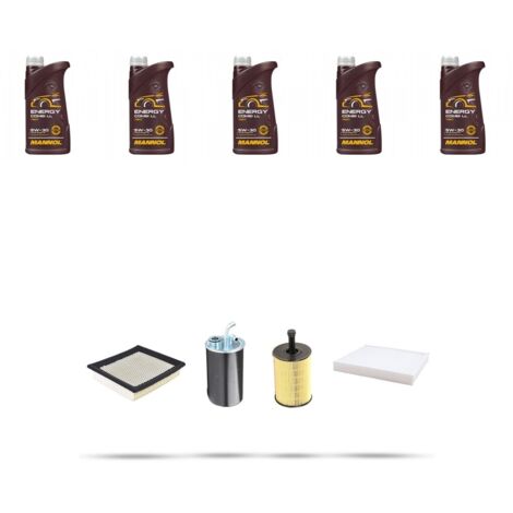 Kit tagliando 4 FILTRI e 5L OLIO compatibile con Jeep Patriot 2.0 CRD 88kw dal 2007 (1/4)