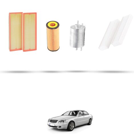 Kit tagliando 4 filtri compatibile con Mercedes Classe S (W220) 55 AMG 265kw Dal 1999 (1/5)
