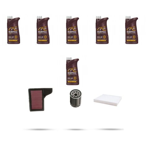 Kit tagliando 3 FILTRI e 6L OLIO compatibile con Ford Mustang 2.3 ecoboost 233kw dal 2017 (1/4)