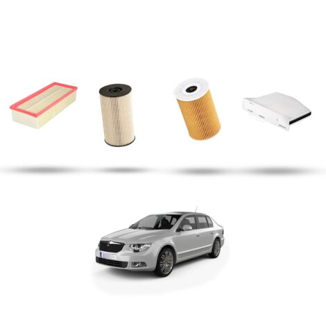 Kit tagliando 4 filtri compatibile con Skoda Superb II (3T) 1.6 Tdi 77kw Dal 2010 (1/5)