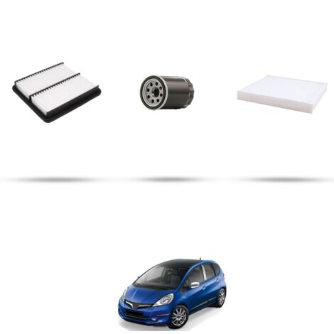 Kit tagliando 3 filtri compatibile con Honda Jazz III 1.2 66kw dal 2008 (1/4)