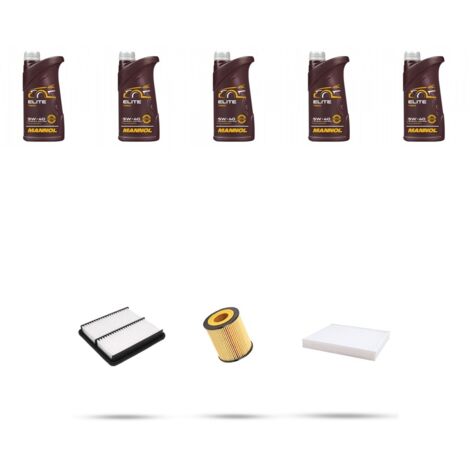 Kit tagliando 3 FILTRI e 5L OLIO compatibile con Mazda 6 (GG,GY) 2.3 122kw dal 2002 al 2007 (1/4)