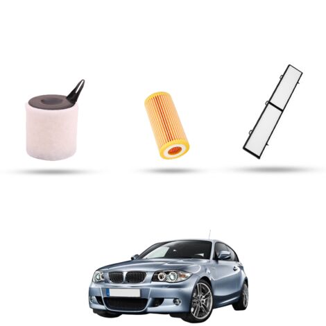 Kit Tagliando 3 filtri compatibile con Bmw Serie 1 (E81,E82,E87,E88) 120i 125kw dal 2007 al 2012 (1/4)