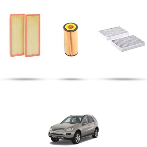 Kit tagliando 3 filtri compatibile con Mercedes Classe M (W164) 500 285kw Dal 2007 (1/4)